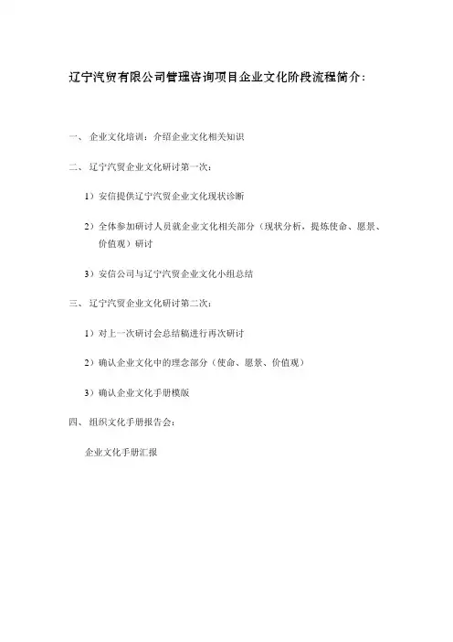 辽宁汽贸企业文化阶段流程简介【精品文档】
