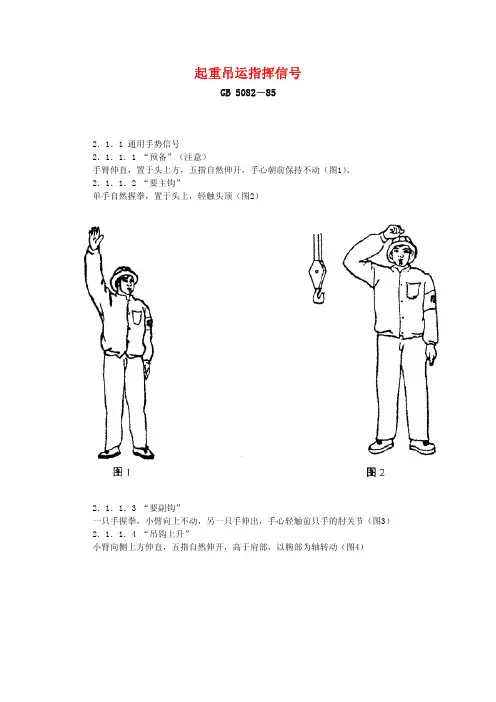 起重指挥信号(14通用手势)