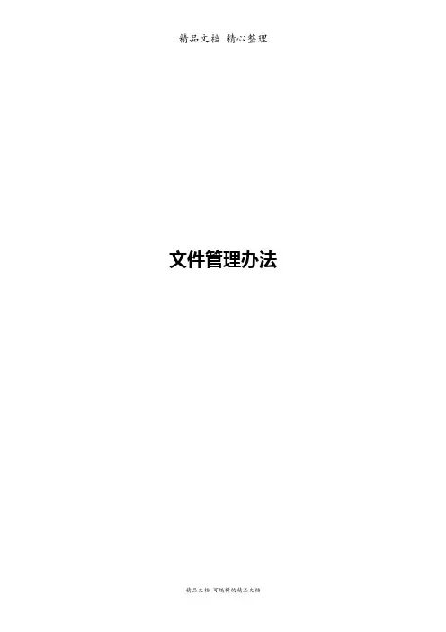 文件管理办法