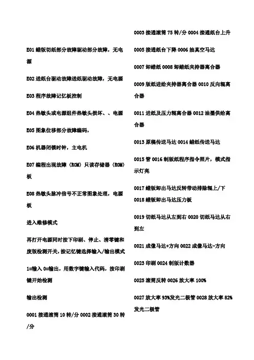 基士得耶故障代码
