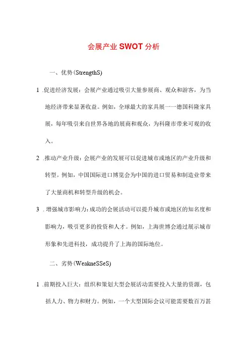 研究报告 会展产业SWOT分析