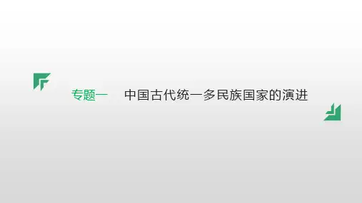 1专题一 中国古代统一多民族国家的演进