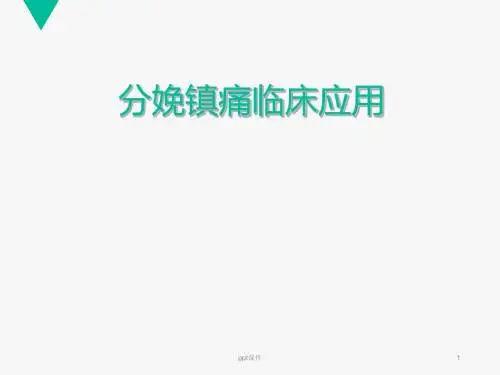 分娩镇痛临床应用  ppt课件
