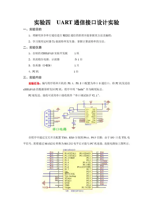 USART通信接口设计实验