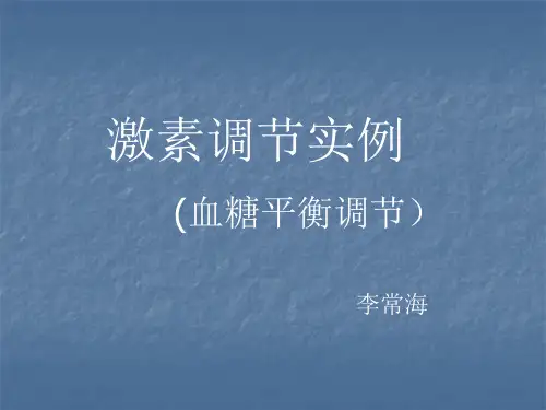 血糖调节模型构建动画精品PPT课件