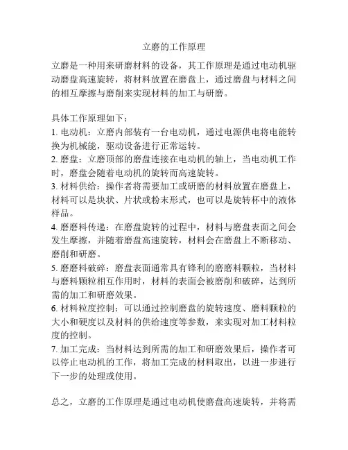 立磨的工作原理