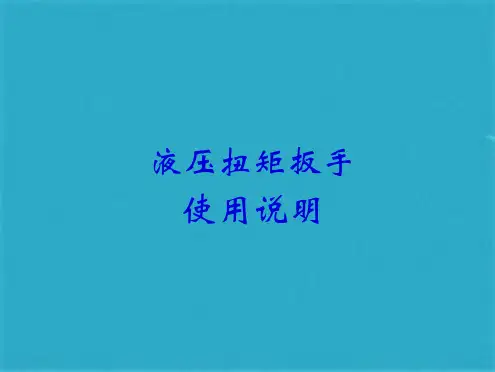液压扭矩扳手使用说明(共10张PPT)