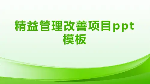 精益管理改善项目ppt模板