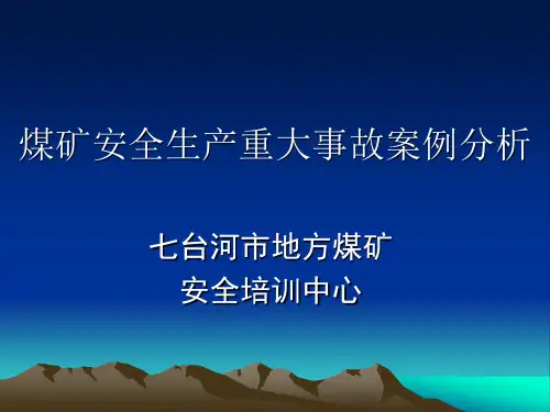 重大事故案例分析