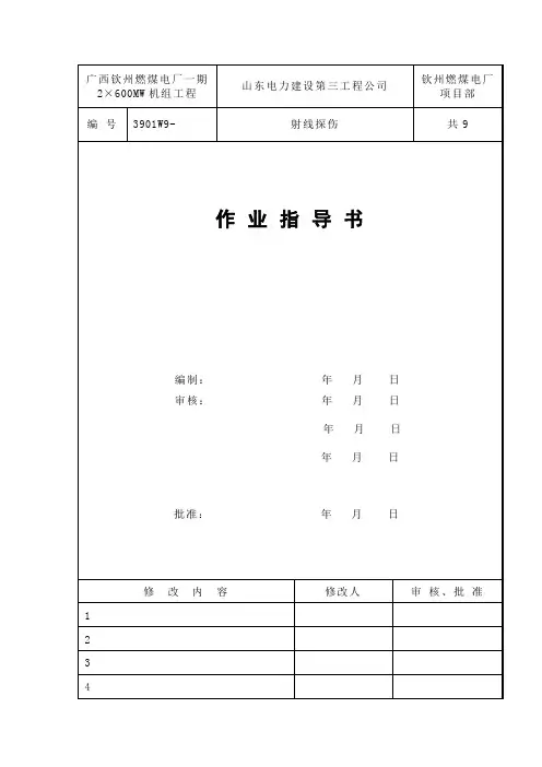 射线作业指导书