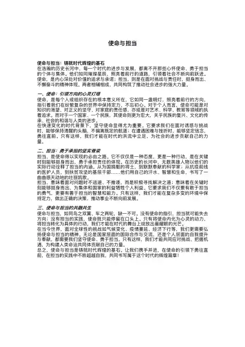 使命与担当