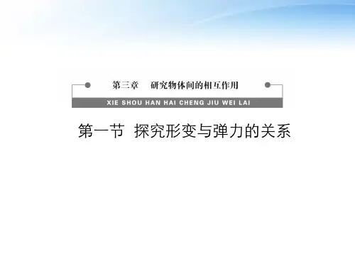 高中物理 3-1 探究形变与弹力的关系启发式教学课件 粤教版必修1