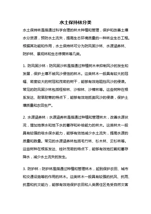 水土保持林分类