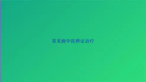 常见病中医辨证治疗(共32张PPT)