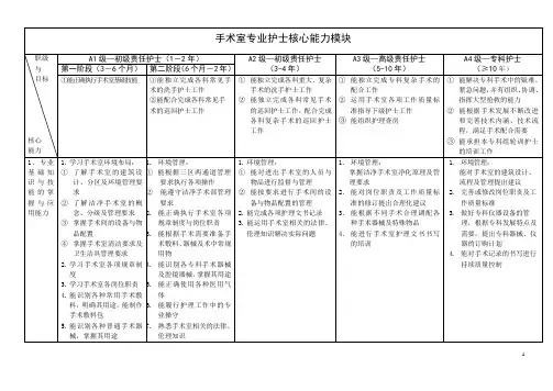 手术室专业护士核心能力模块(新6)