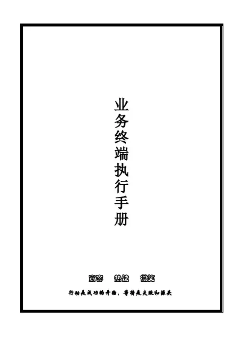 终端执行手册