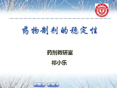 药剂5-药物制剂的稳定性-qxl