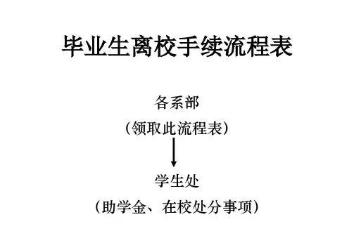 毕业生离校手续流程表