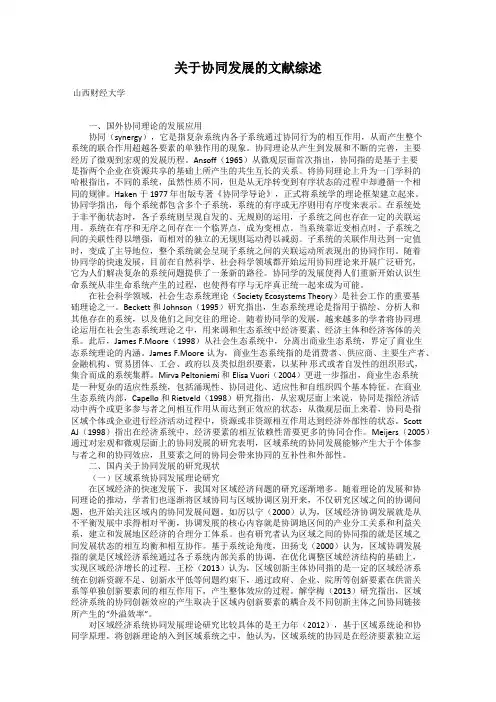 关于协同发展的文献综述