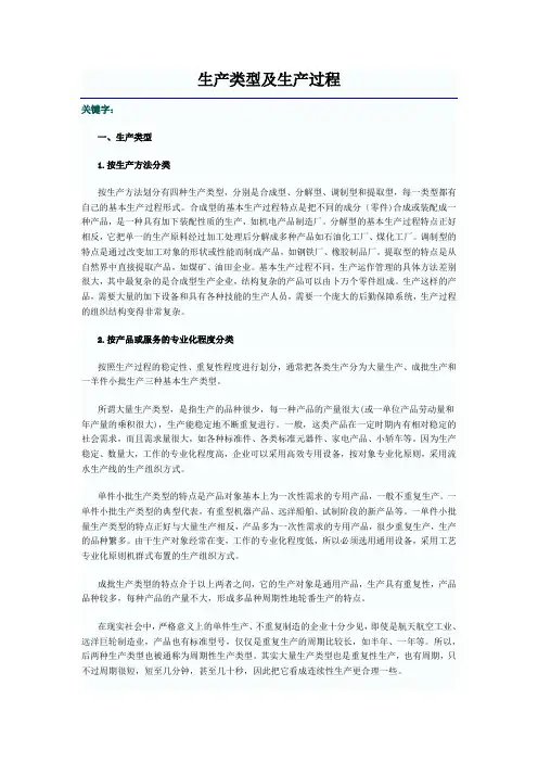 生产类型及生产过程