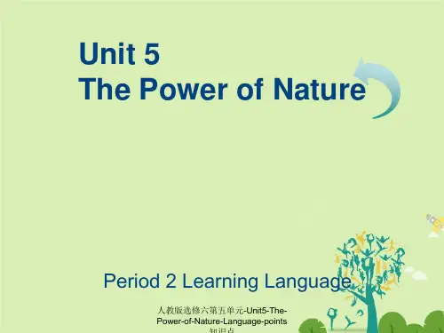 人教版选修六第五单元-Unit5-The-Power-of-Nature-Language-poin