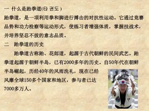 初中体育课件跆拳道