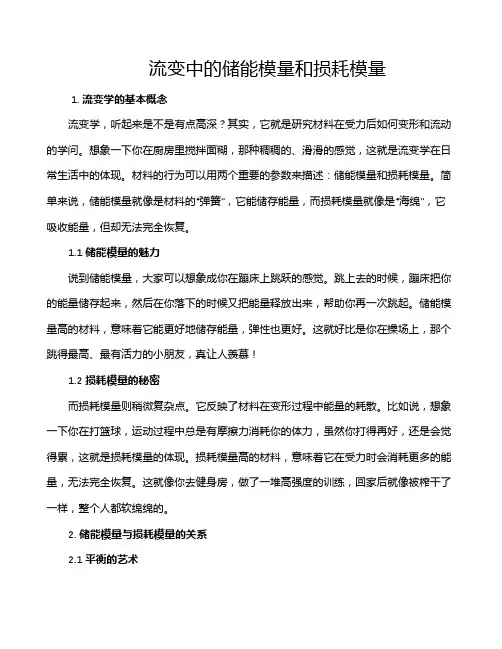 流变中的储能模量和损耗模量