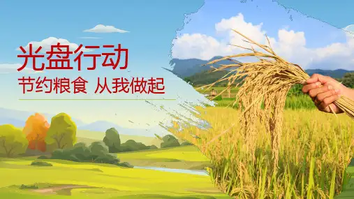 主题班会《节约粮食》教学PPT课件