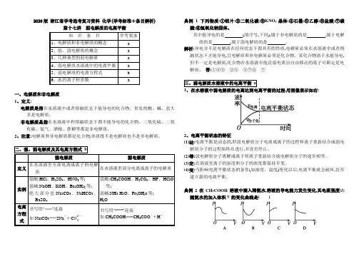 高2020届高2017级浙江省学考选考高中化学复习资料学考标准解析专题17-20