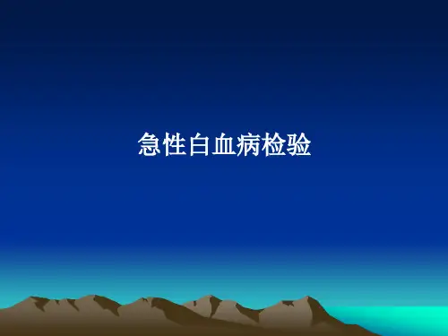 急性白血病检验