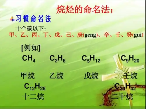 有机物烷烃的命名