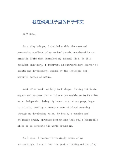 我在妈妈肚子里的日子作文