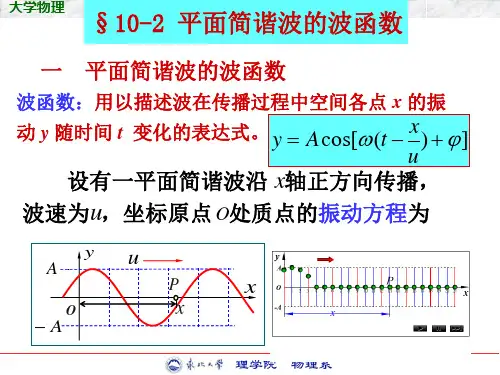 10-2平面简谐波的波函数