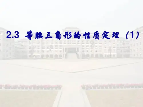 浙教版数学八年级上册2.3等腰三角形的性质定理(共16张PPT)