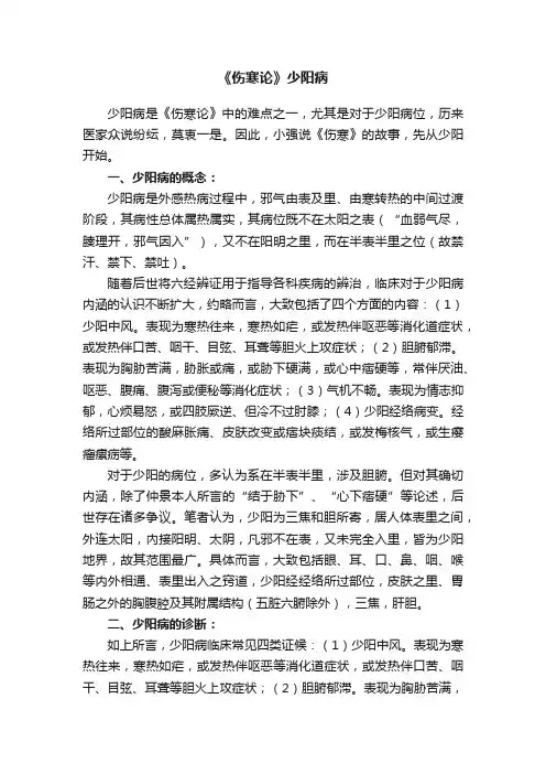 《伤寒论》少阳病