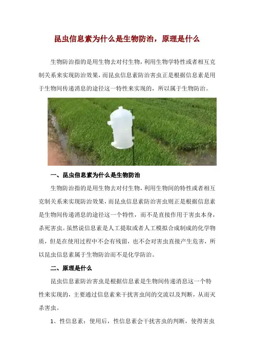 昆虫信息素为什么是生物防治,原理是什么