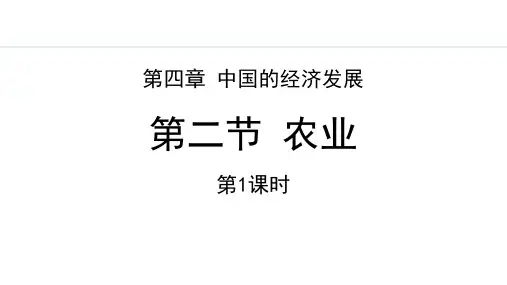 最新人教版八年级地理上册《4.2.1 农业(一)》优质教学课件