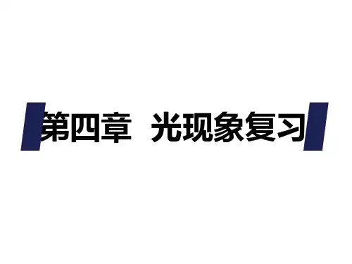 初中物理人教版八年级上册第四章光现象复习课件