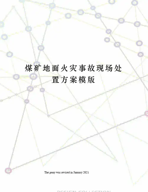 煤矿地面火灾事故现场处置方案模版
