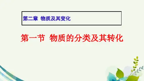 人教版高中化学必修一《物质的分类及其转化》PPT课件