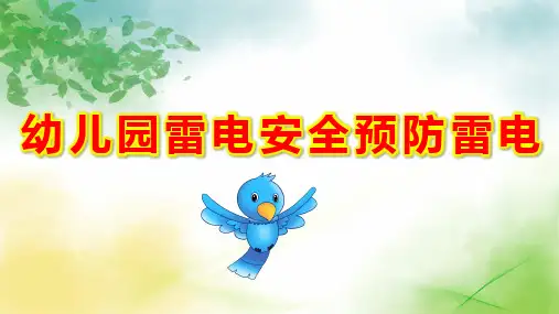 幼儿园雷电安全预防雷电PPT课件