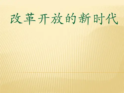 改革开放的新时代