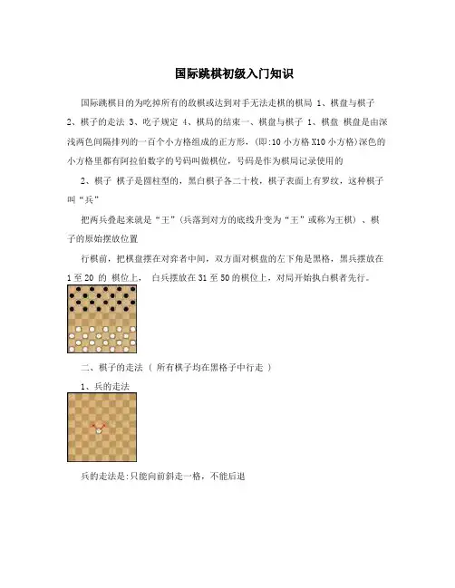 国际跳棋初级入门知识