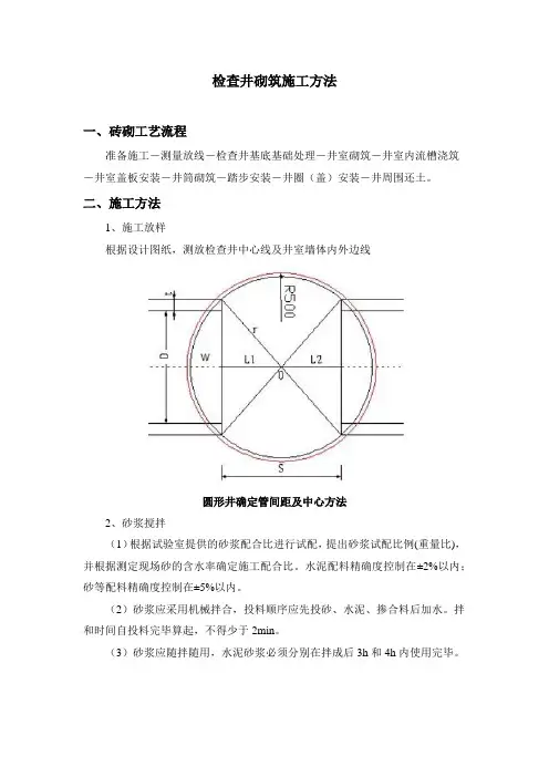 检查井砌筑施工方法