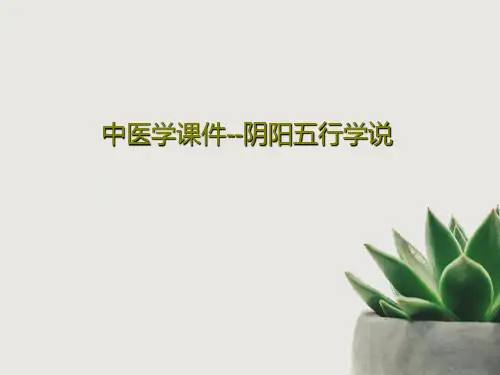 中医学课件--阴阳五行学说共35页文档