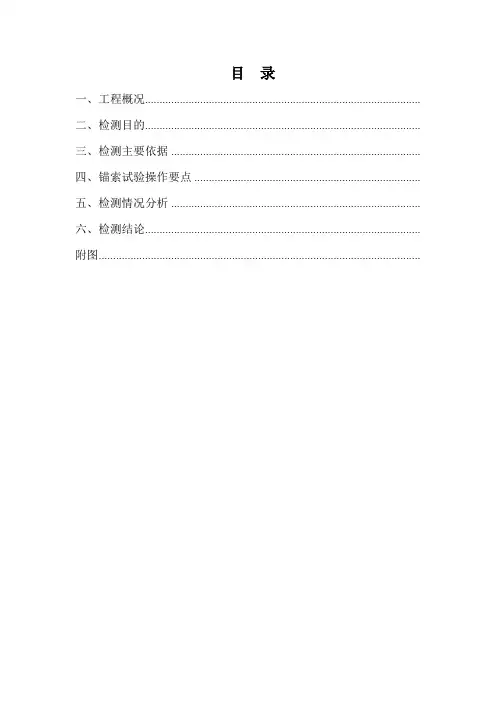 锚索拉拔检测报告