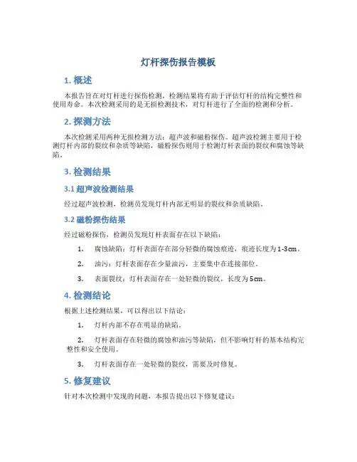 灯杆探伤报告模板