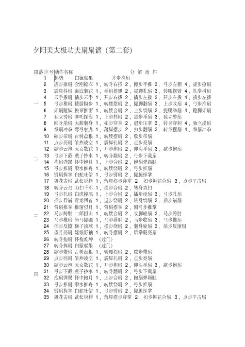 第二套太极功夫扇分解教学