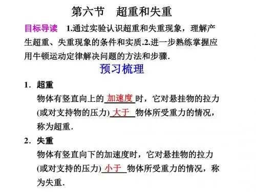 高一物理超重与失重4(2019)