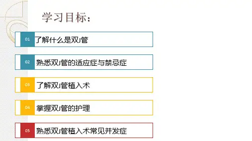双J管的护理PPT教学课件